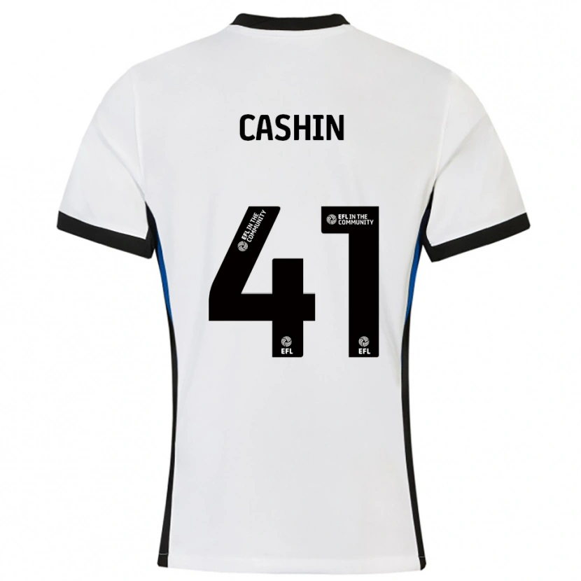 Danxen Hombre Camiseta Eiran Cashin #41 Blanco Azul 2ª Equipación 2025/26 La Camisa México
