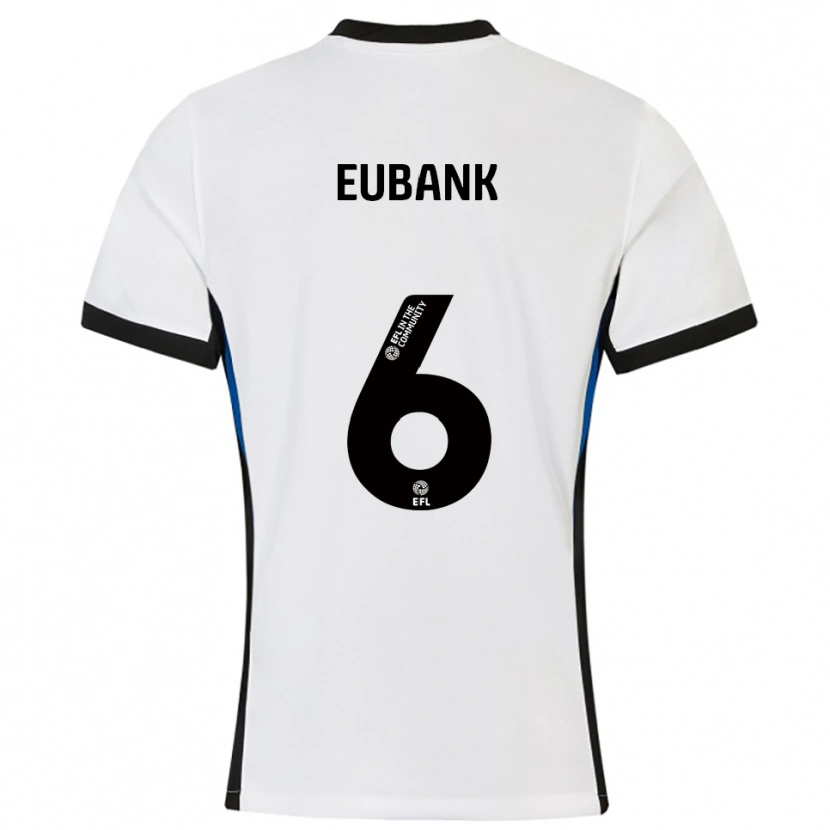 Danxen Hombre Camiseta Cameron Eubank #6 Blanco Azul 2ª Equipación 2025/26 La Camisa México