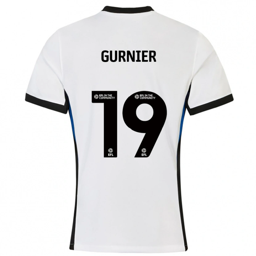 Danxen Hombre Camiseta Aurelien Gurnier #19 Blanco Azul 2ª Equipación 2025/26 La Camisa México