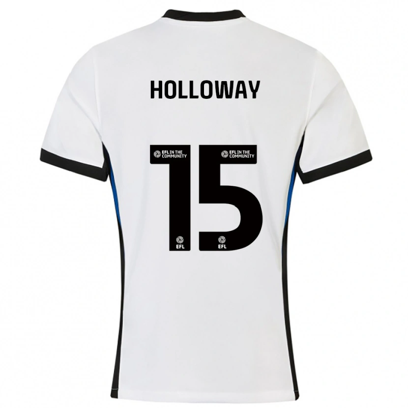 Danxen Hombre Camiseta Rebecca Holloway #15 Blanco Azul 2ª Equipación 2025/26 La Camisa México