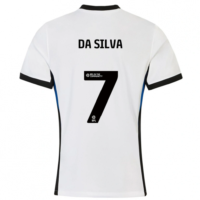 Danxen Hombre Camiseta Alezandro Da Silva #7 Blanco Azul 2ª Equipación 2025/26 La Camisa México
