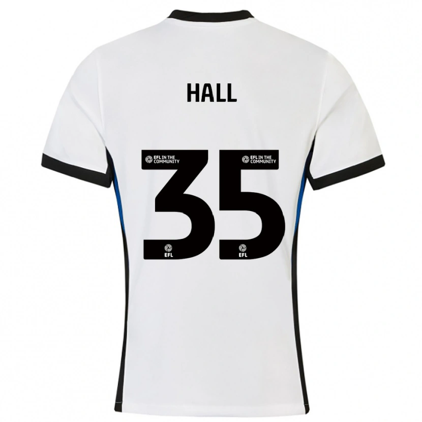 Danxen Hombre Camiseta George Hall #35 Blanco Azul 2ª Equipación 2025/26 La Camisa México