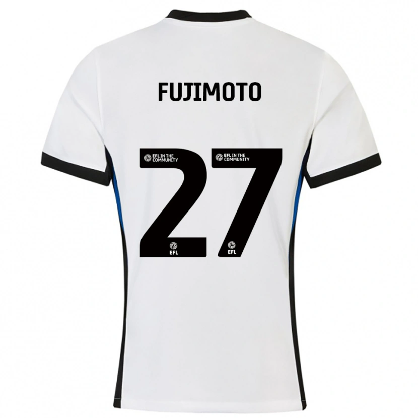 Danxen Hombre Camiseta Kanya Fujimoto #27 Blanco Azul 2ª Equipación 2025/26 La Camisa México