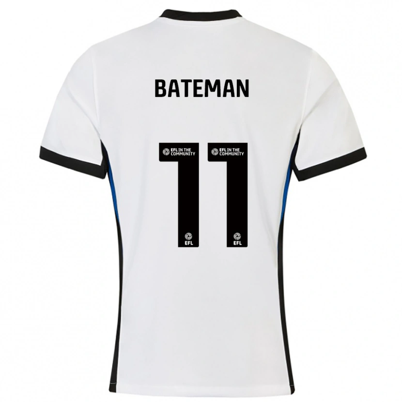 Danxen Hombre Camiseta Briar Bateman #11 Blanco Azul 2ª Equipación 2025/26 La Camisa México