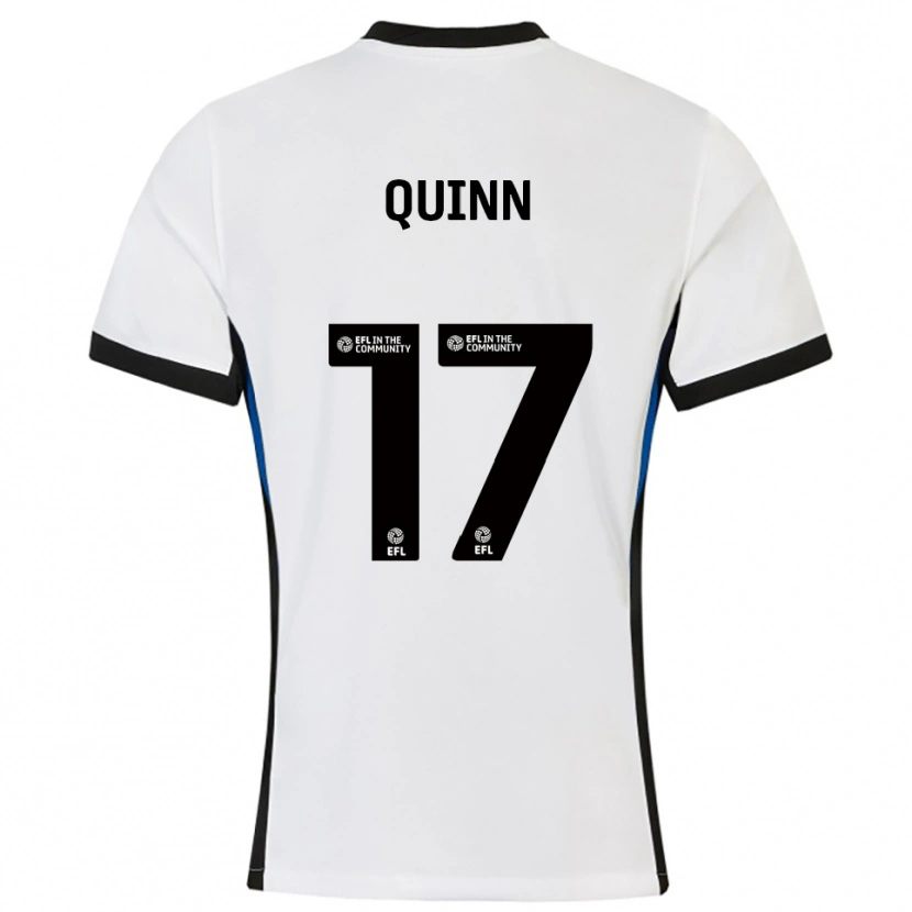 Danxen Hombre Camiseta Lucy Quinn #17 Blanco Azul 2ª Equipación 2025/26 La Camisa México