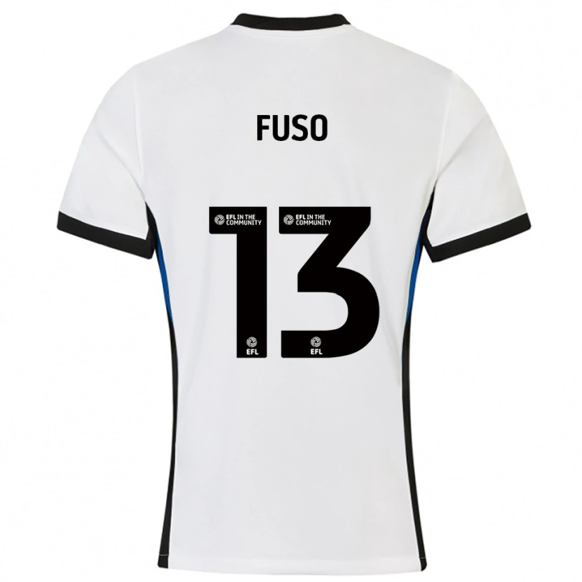 Danxen Hombre Camiseta Ivana Fuso #13 Blanco Azul 2ª Equipación 2025/26 La Camisa México