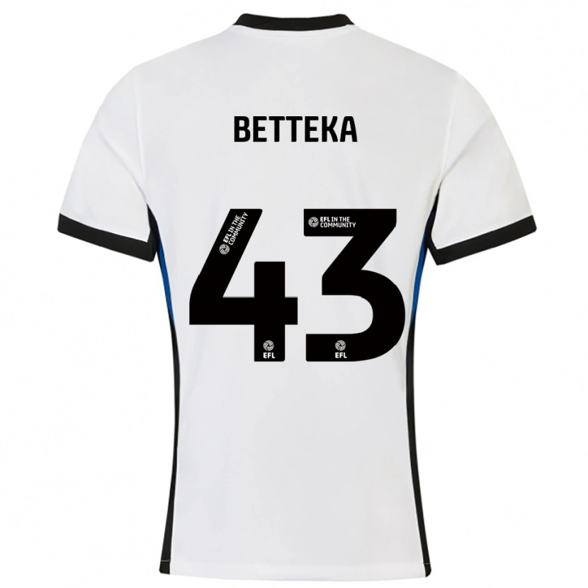 Danxen Hombre Camiseta Zaid Betteka #43 Blanco Azul 2ª Equipación 2025/26 La Camisa México