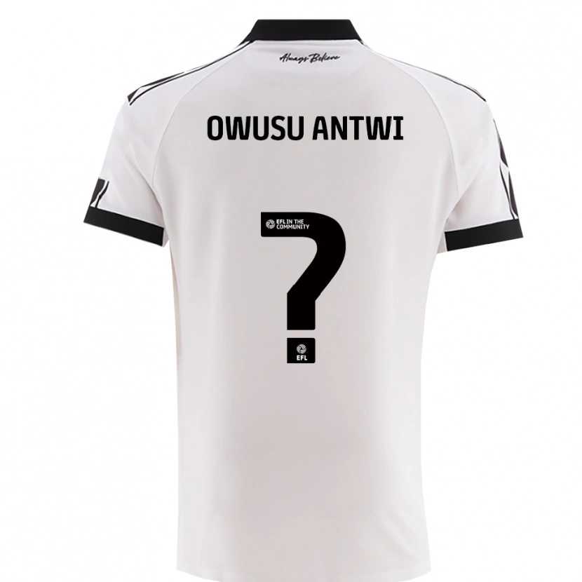Danxen Hombre Camiseta Filbert Owusu-Antwi #0 Blanco Negro 2ª Equipación 2025/26 La Camisa México