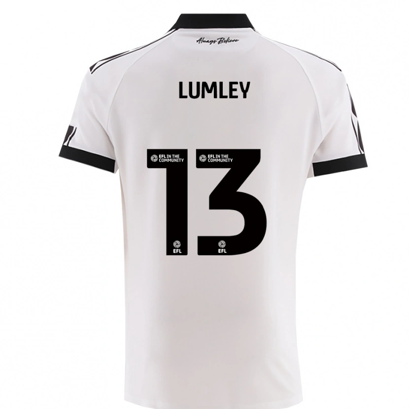 Danxen Hombre Camiseta Joe Lumley #13 Blanco Negro 2ª Equipación 2025/26 La Camisa México