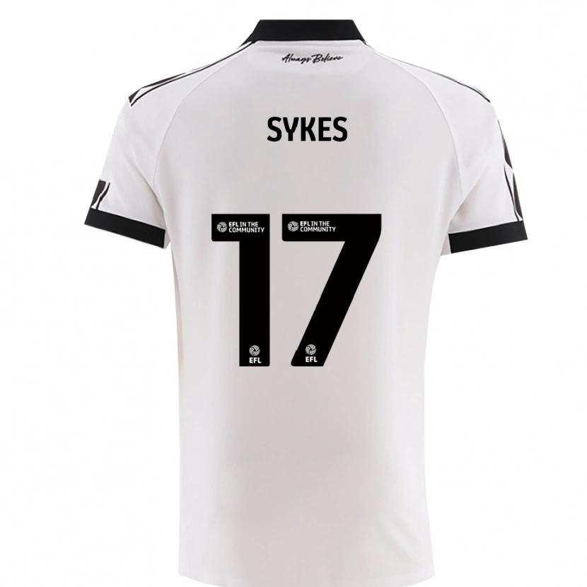 Danxen Hombre Camiseta Mark Sykes #17 Blanco Negro 2ª Equipación 2025/26 La Camisa México