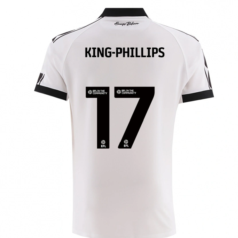 Danxen Hombre Camiseta Zac King-Phillips #17 Blanco Negro 2ª Equipación 2025/26 La Camisa México