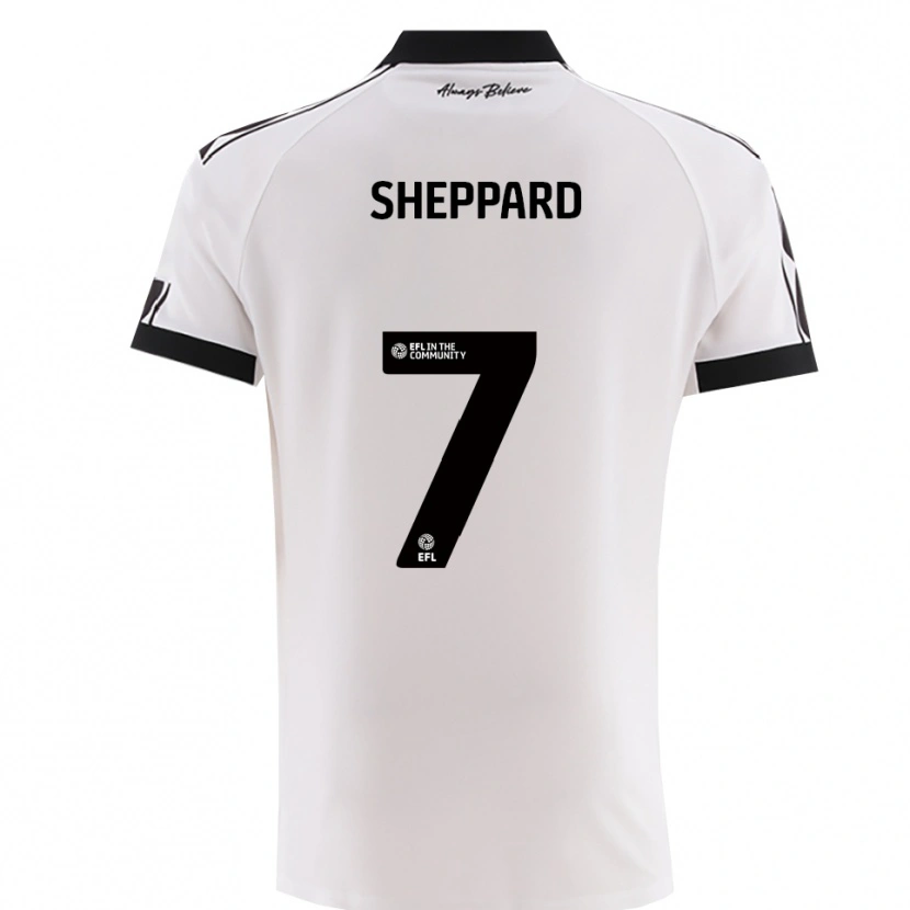 Danxen Hombre Camiseta Ruebin Sheppard #7 Blanco Negro 2ª Equipación 2025/26 La Camisa México