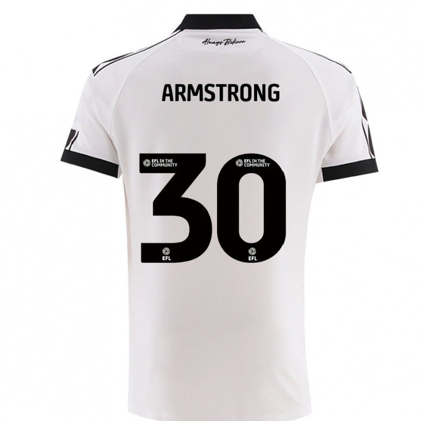 Danxen Hombre Camiseta Sinclair Armstrong #30 Blanco Negro 2ª Equipación 2025/26 La Camisa México