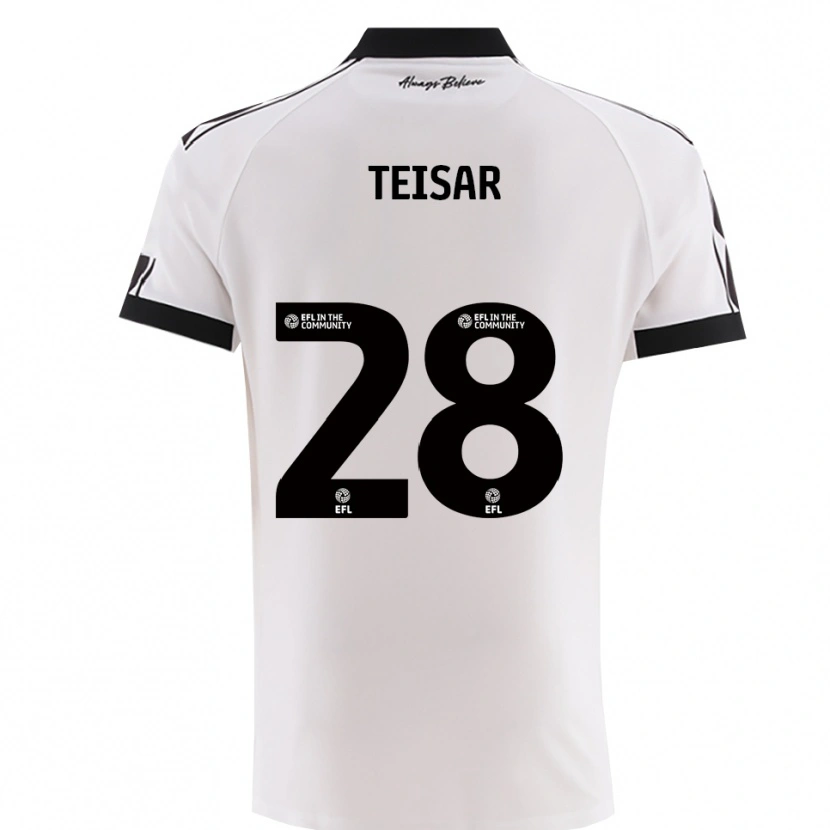 Danxen Hombre Camiseta Tianna Teisar #28 Blanco Negro 2ª Equipación 2025/26 La Camisa México