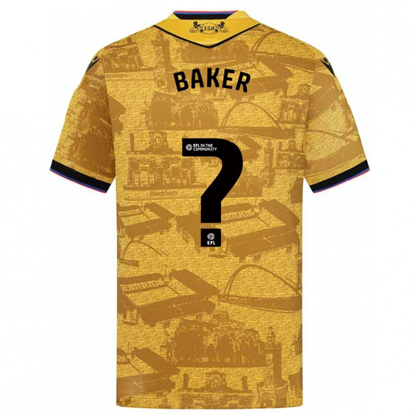 Danxen Hombre Camiseta Alex Baker #0 Oro Negro 2ª Equipación 2025/26 La Camisa México