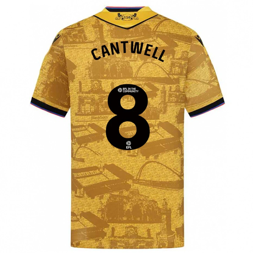 Danxen Hombre Camiseta Todd Cantwell #8 Oro Negro 2ª Equipación 2025/26 La Camisa México
