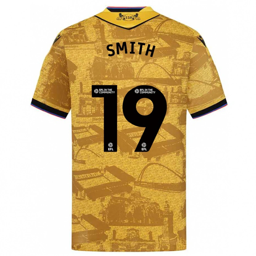 Danxen Hombre Camiseta Evie Smith #19 Oro Negro 2ª Equipación 2025/26 La Camisa México