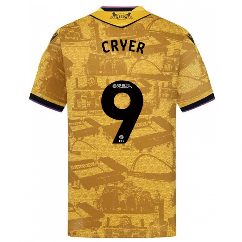 Danxen Hombre Camiseta Tom Cryer #9 Oro Negro 2ª Equipación 2025/26 La Camisa México