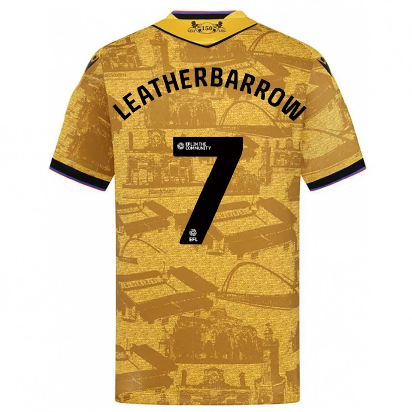 Danxen Hombre Camiseta Freddie Leatherbarrow #7 Oro Negro 2ª Equipación 2025/26 La Camisa México