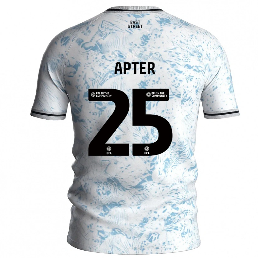 Danxen Hombre Camiseta Rob Apter #25 Blanco Azul Celeste 2ª Equipación 2025/26 La Camisa México