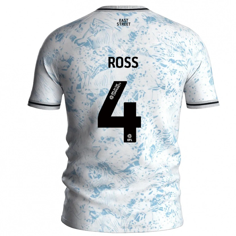 Danxen Hombre Camiseta Mia Ross #4 Blanco Azul Celeste 2ª Equipación 2025/26 La Camisa México