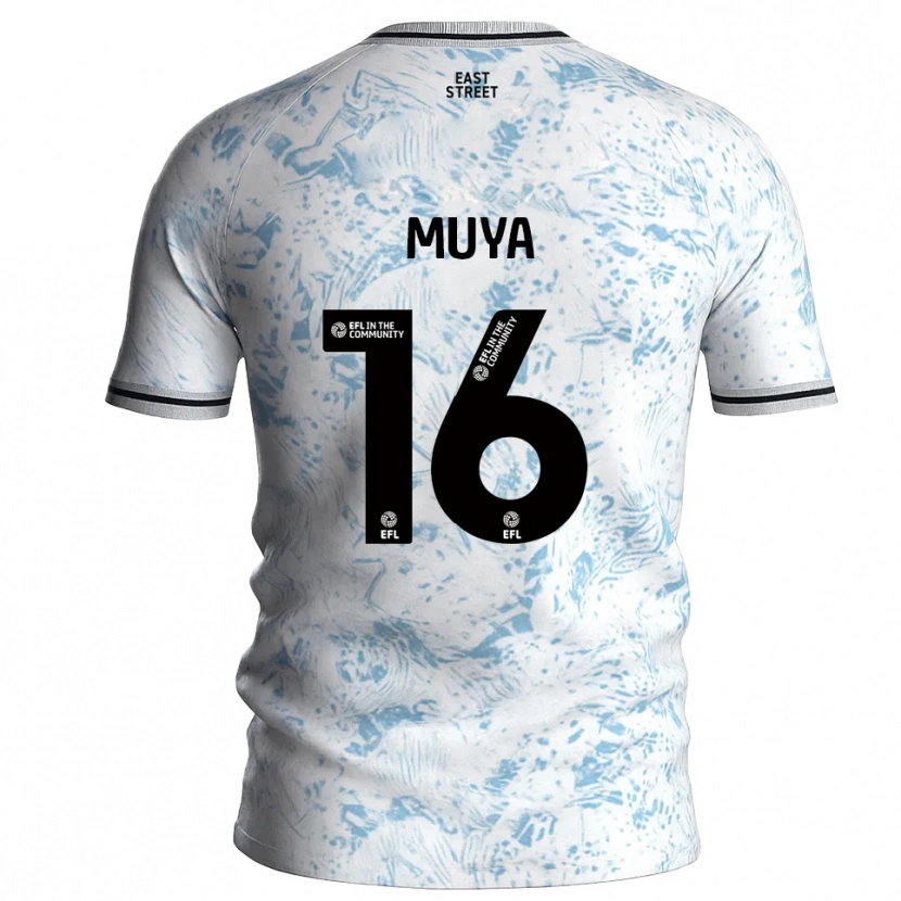 Danxen Hombre Camiseta Karin Muya #16 Blanco Azul Celeste 2ª Equipación 2025/26 La Camisa México