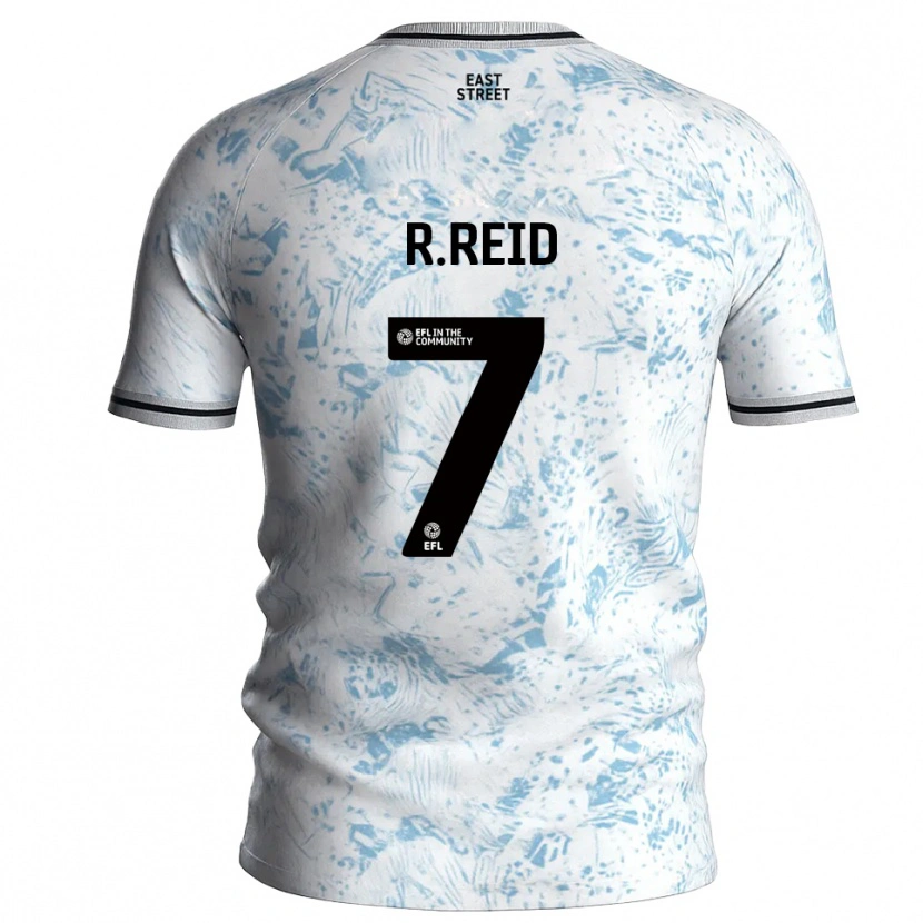 Danxen Hombre Camiseta Reuben Reid #7 Blanco Azul Celeste 2ª Equipación 2025/26 La Camisa México