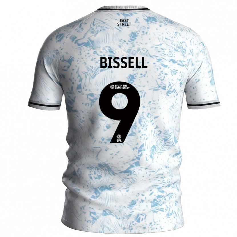 Danxen Hombre Camiseta Emma Bissell #9 Blanco Azul Celeste 2ª Equipación 2025/26 La Camisa México