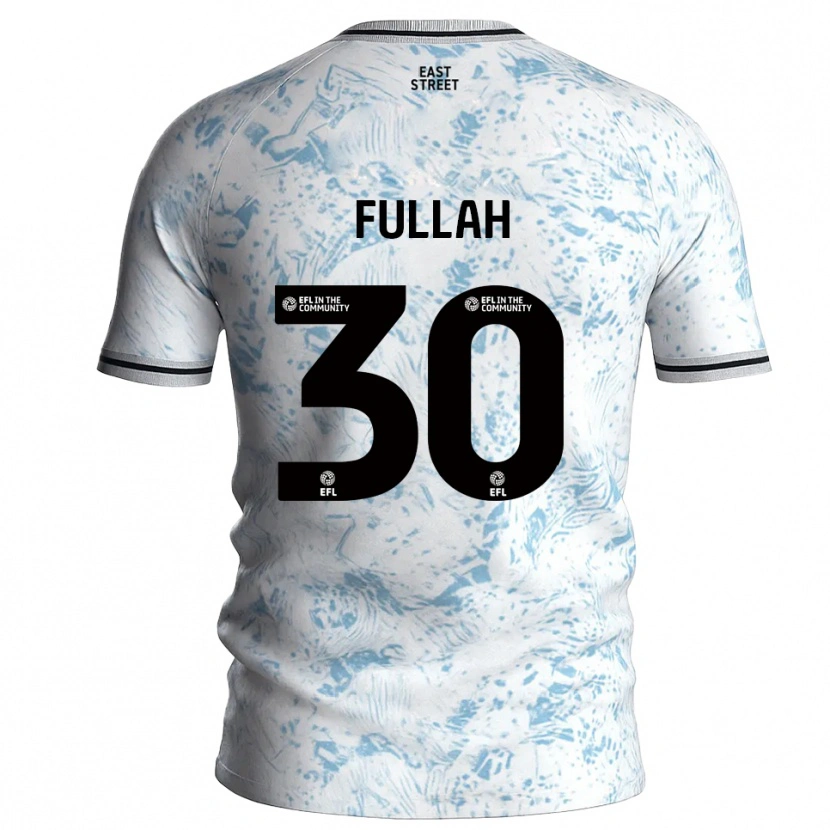 Danxen Hombre Camiseta Ibrahim Fullah #30 Blanco Azul Celeste 2ª Equipación 2025/26 La Camisa México