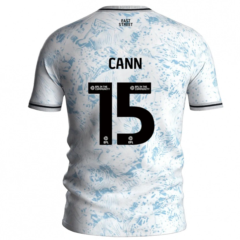 Danxen Hombre Camiseta Ethan Cann #15 Blanco Azul Celeste 2ª Equipación 2025/26 La Camisa México
