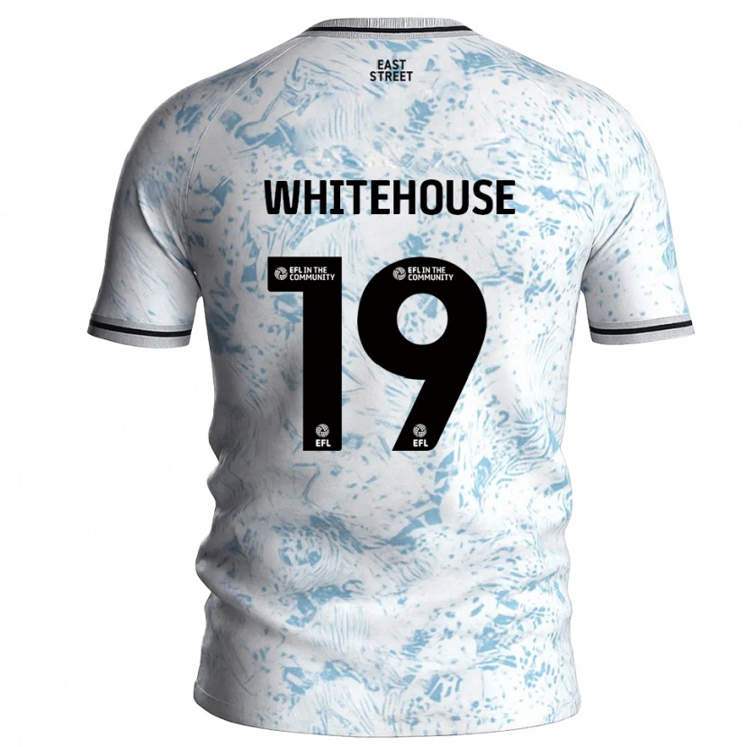 Danxen Hombre Camiseta Sophie Whitehouse #19 Blanco Azul Celeste 2ª Equipación 2025/26 La Camisa México