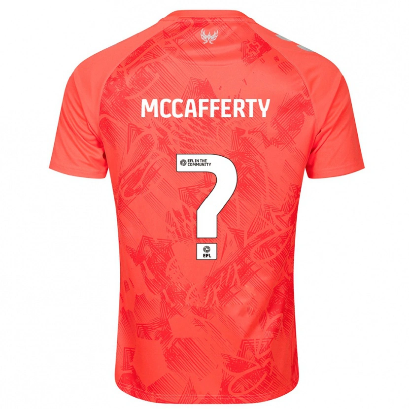Danxen Hombre Camiseta Lewys Mccafferty #0 Naranja Blanco 2ª Equipación 2025/26 La Camisa México