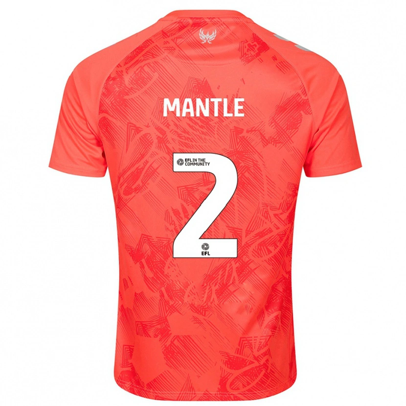 Danxen Hombre Camiseta David Mantle #2 Naranja Blanco 2ª Equipación 2025/26 La Camisa México