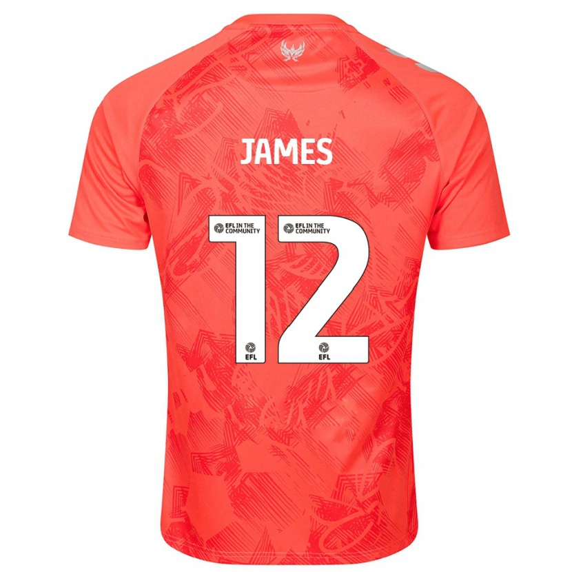 Danxen Hombre Camiseta Jack James #12 Naranja Blanco 2ª Equipación 2025/26 La Camisa México