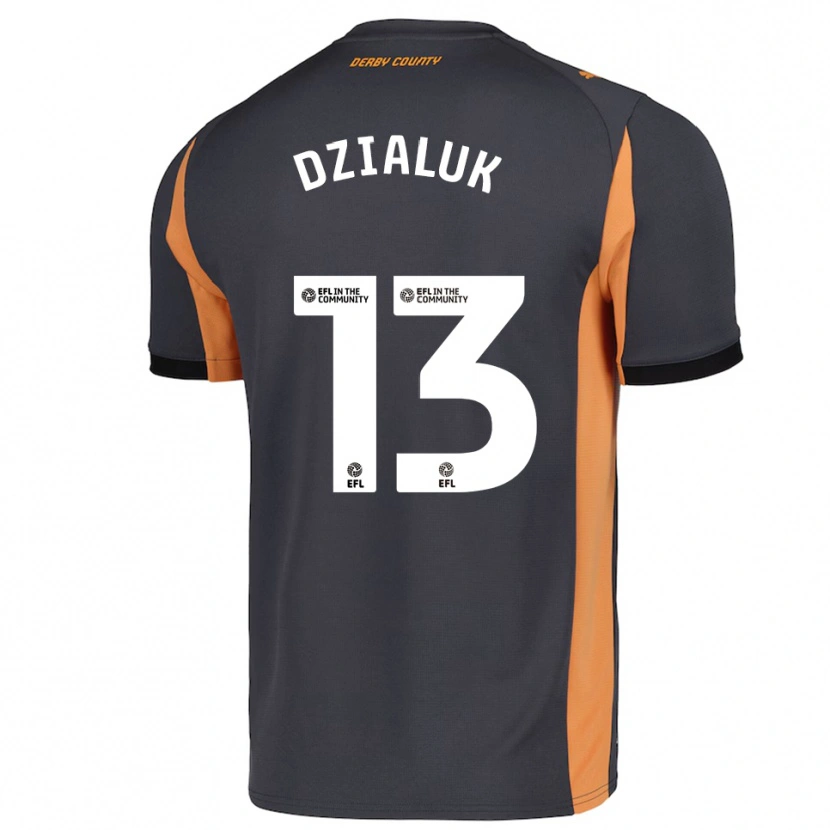 Danxen Hombre Camiseta Cristiano Dzialuk #13 Gris Naranja Negro 2ª Equipación 2025/26 La Camisa México