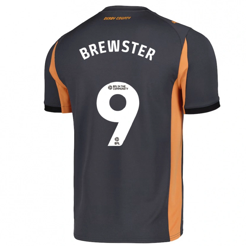 Danxen Hombre Camiseta Rhian Brewster #9 Gris Naranja Negro 2ª Equipación 2025/26 La Camisa México