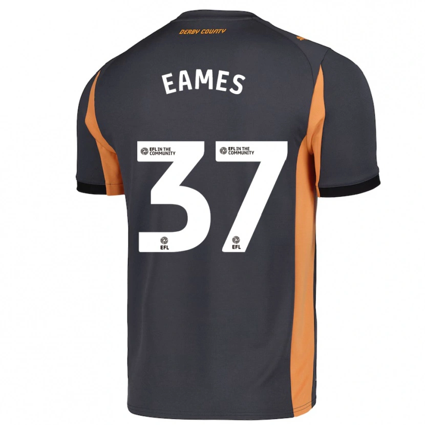 Danxen Hombre Camiseta Owen Eames #37 Gris Naranja Negro 2ª Equipación 2025/26 La Camisa México