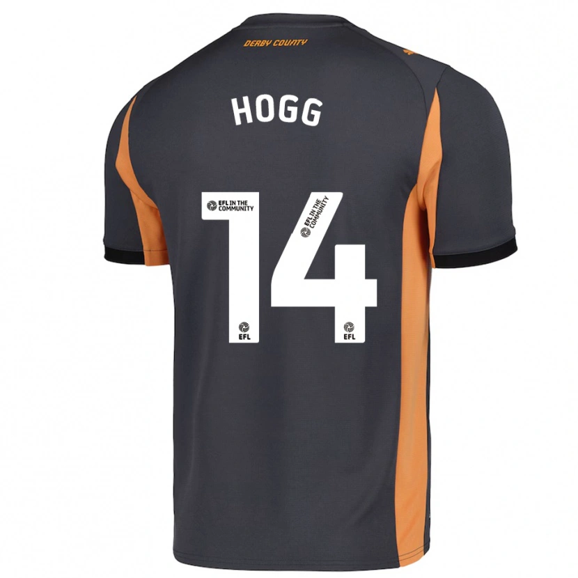 Danxen Hombre Camiseta Becky Hogg #14 Gris Naranja Negro 2ª Equipación 2025/26 La Camisa México