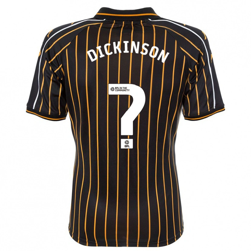 Danxen Hombre Camiseta George Dickinson #0 Blanco Negro 2ª Equipación 2025/26 La Camisa México