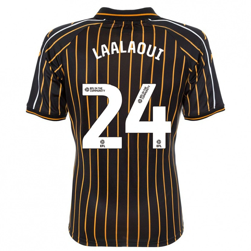 Danxen Hombre Camiseta Reda Laalaoui #24 Blanco Negro 2ª Equipación 2025/26 La Camisa México
