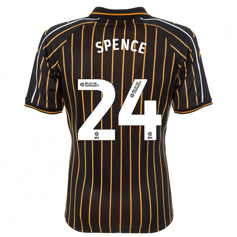 Danxen Hombre Camiseta Emily Spence #24 Blanco Negro 2ª Equipación 2025/26 La Camisa México