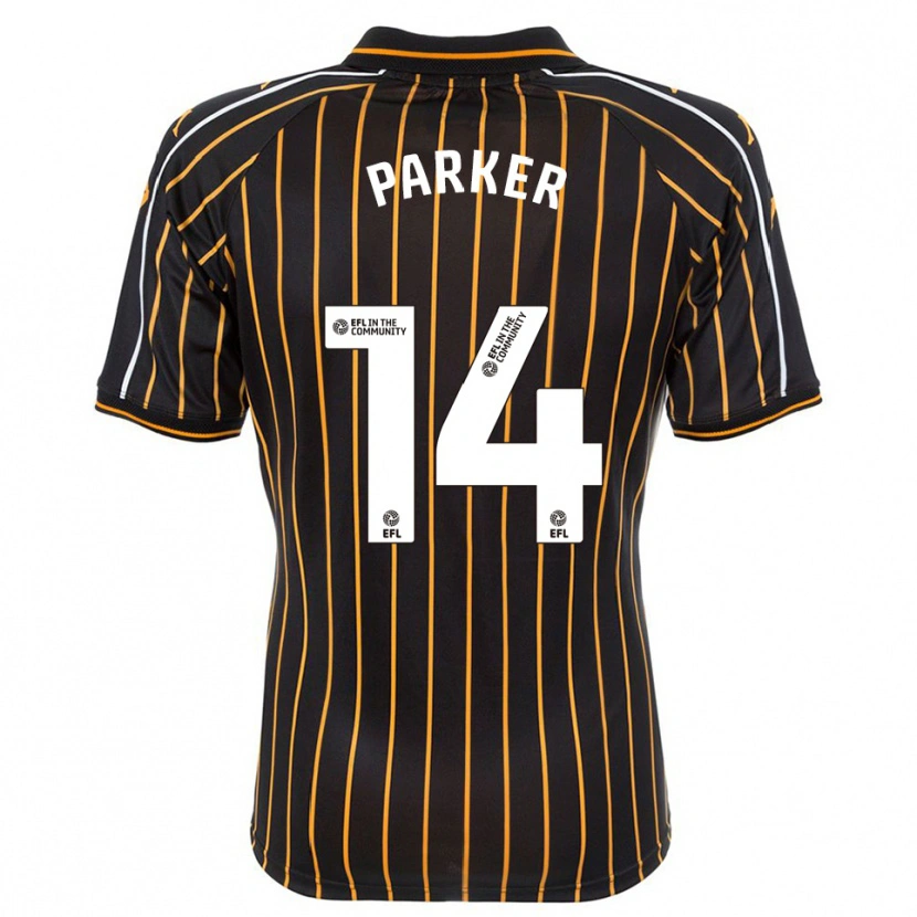 Danxen Hombre Camiseta Hugh Parker #14 Blanco Negro 2ª Equipación 2025/26 La Camisa México