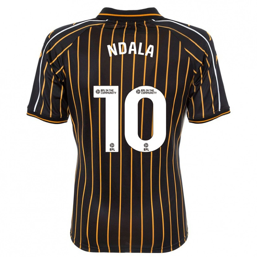 Danxen Hombre Camiseta Joel Ndala #10 Blanco Negro 2ª Equipación 2025/26 La Camisa México