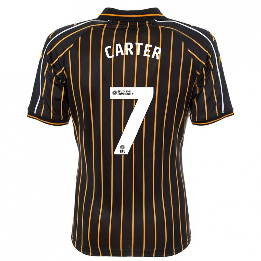 Danxen Hombre Camiseta Ramell Carter #7 Blanco Negro 2ª Equipación 2025/26 La Camisa México