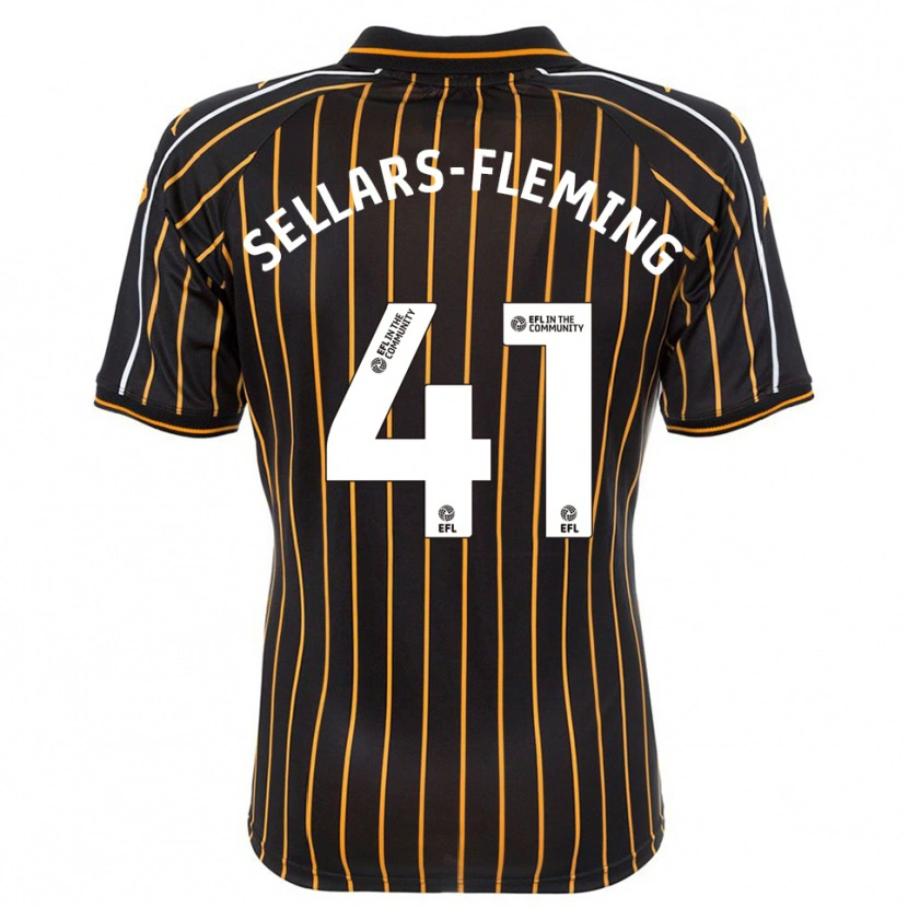 Danxen Hombre Camiseta Tyrell Sellars-Fleming #41 Blanco Negro 2ª Equipación 2025/26 La Camisa México