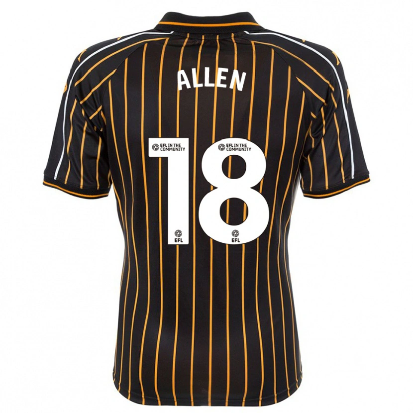 Danxen Hombre Camiseta Aaliyah Allen #18 Blanco Negro 2ª Equipación 2025/26 La Camisa México