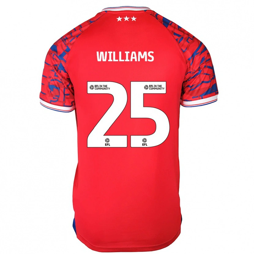 Danxen Hombre Camiseta Erin Williams #25 Rojo Azul 2ª Equipación 2025/26 La Camisa México