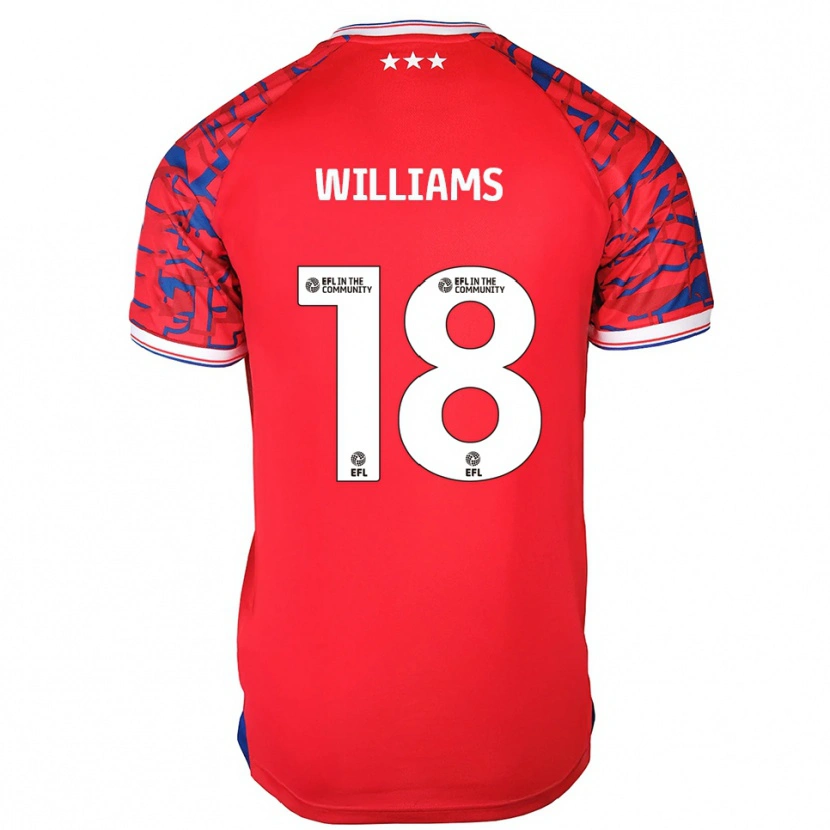 Danxen Hombre Camiseta Brandon Williams #18 Rojo Azul 2ª Equipación 2025/26 La Camisa México