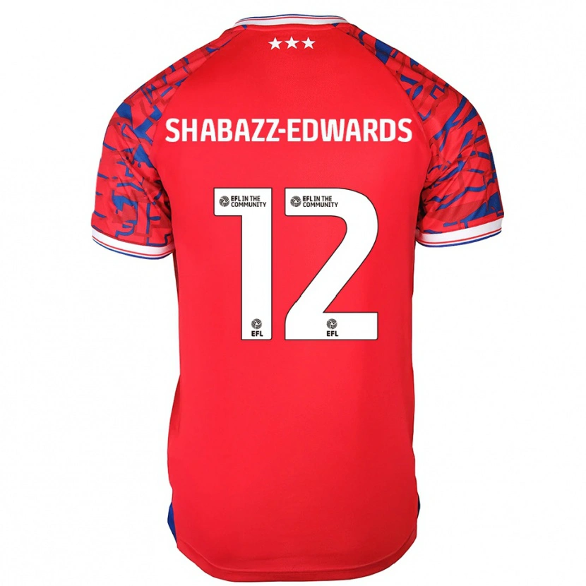 Danxen Hombre Camiseta Walker Shabazz-Edwards #12 Rojo Azul 2ª Equipación 2025/26 La Camisa México