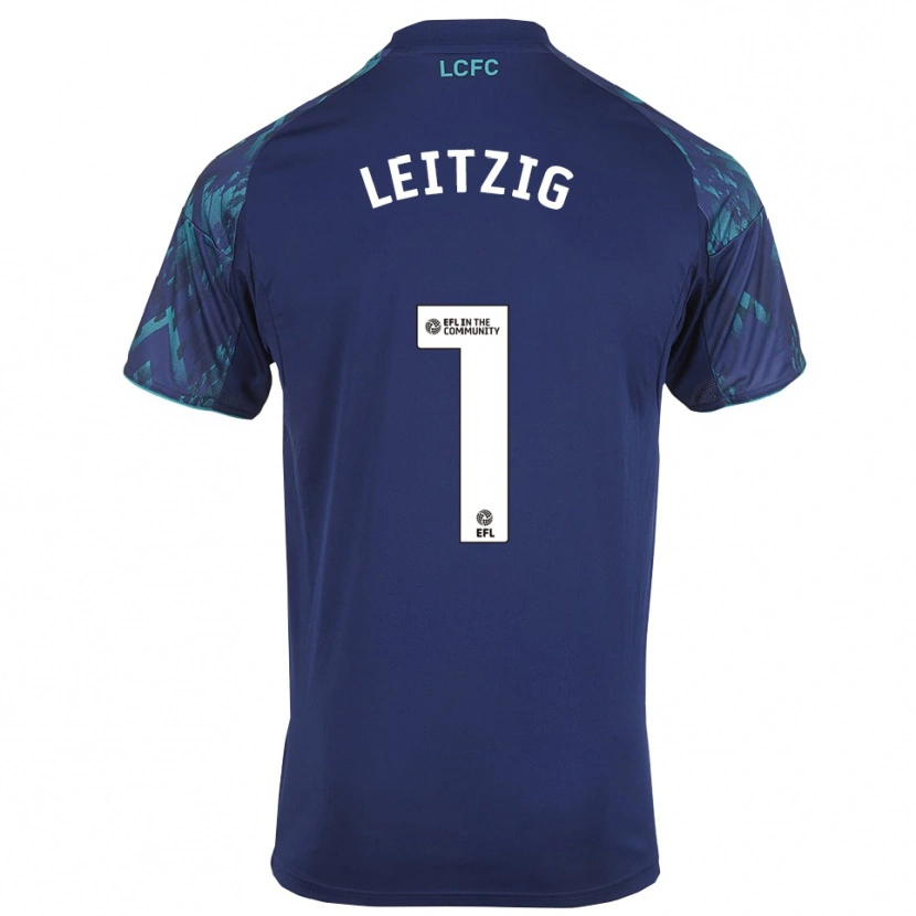 Danxen Hombre Camiseta Janina Leitzig #1 Azul Marino Verde Blanco 2ª Equipación 2025/26 La Camisa México